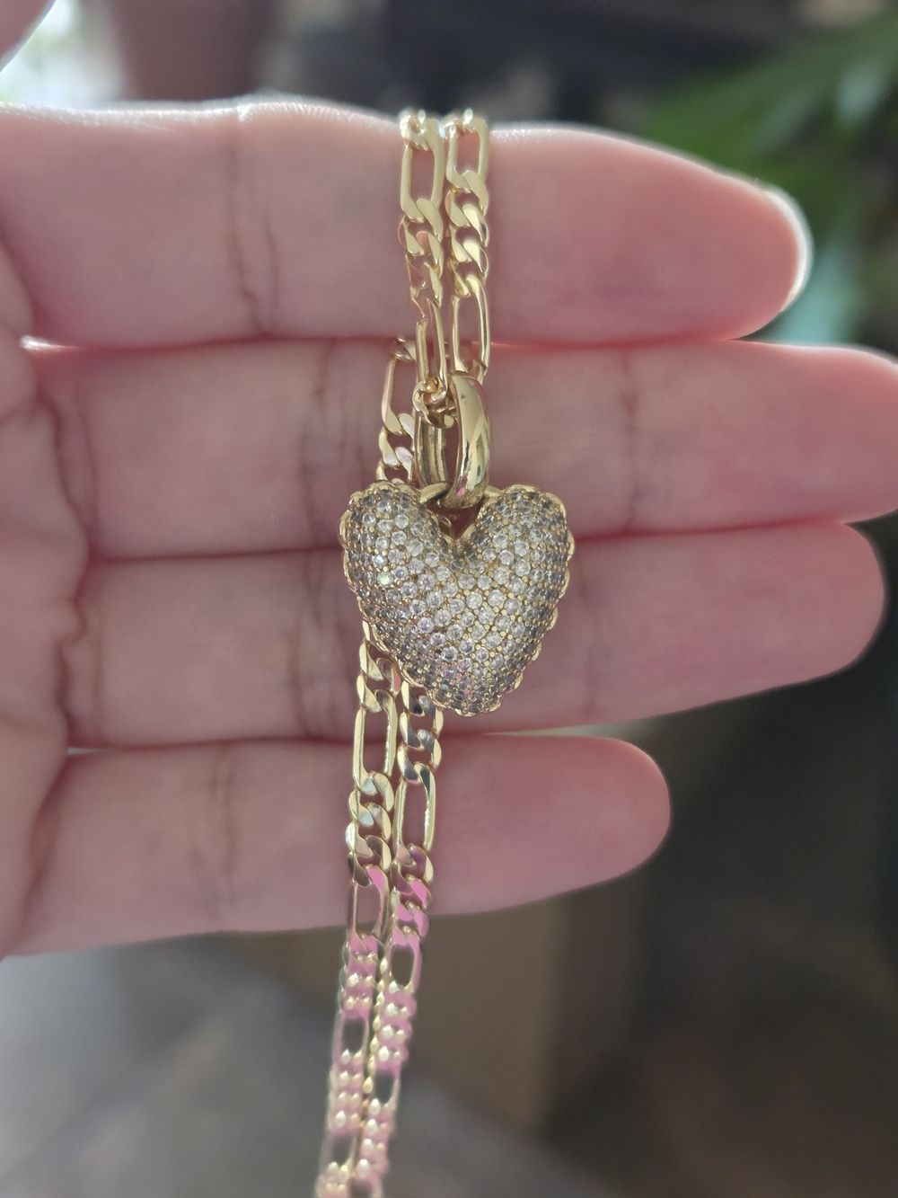 Gold Heart Pavé Pendant Necklace - Elegant Women’s Jewelry